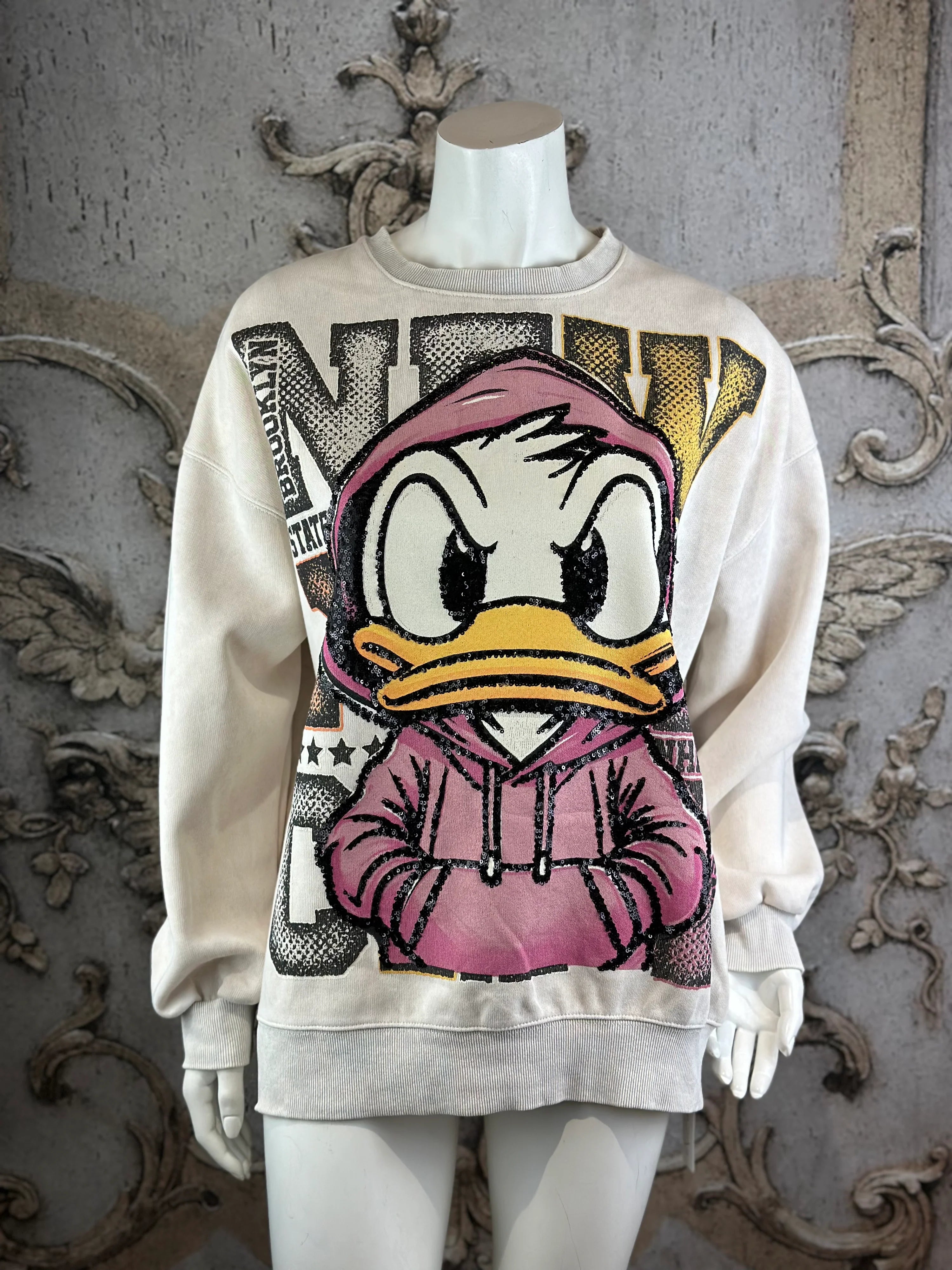 DONALD NEW YORK SWEATSHIRT IN BEIGE