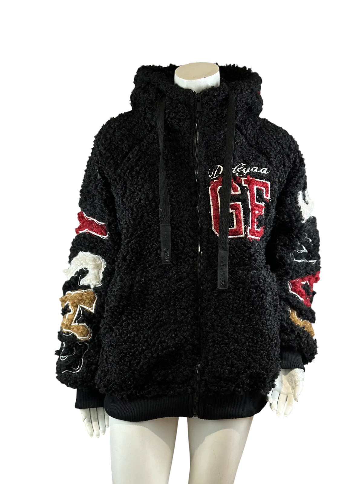 Mickey Teddy Jacke in Schwarz