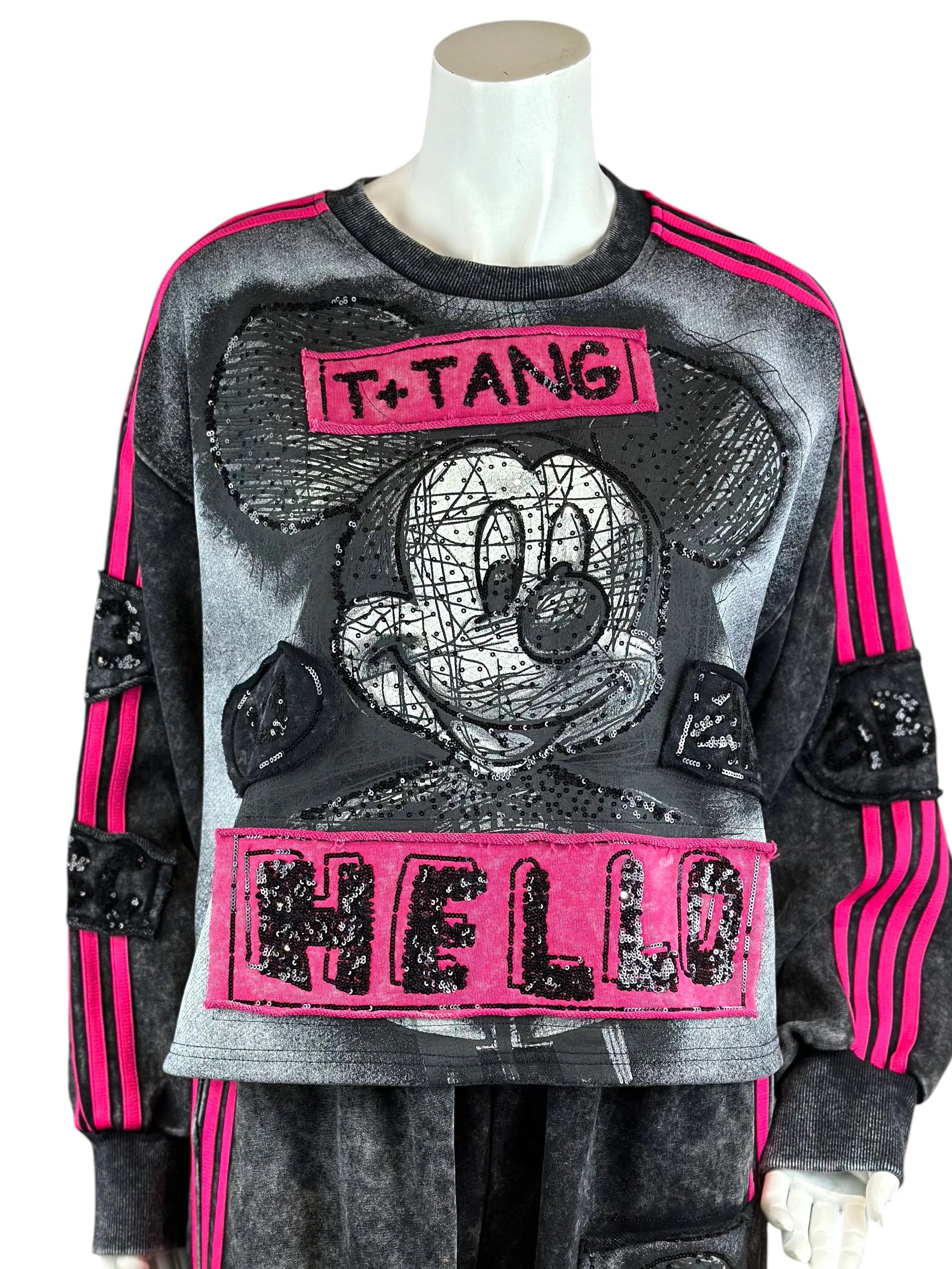 Mickey HELLO Pullover Grau