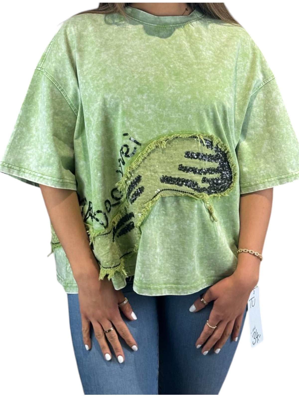Ausgefallenes Garfield Shirt in Grün