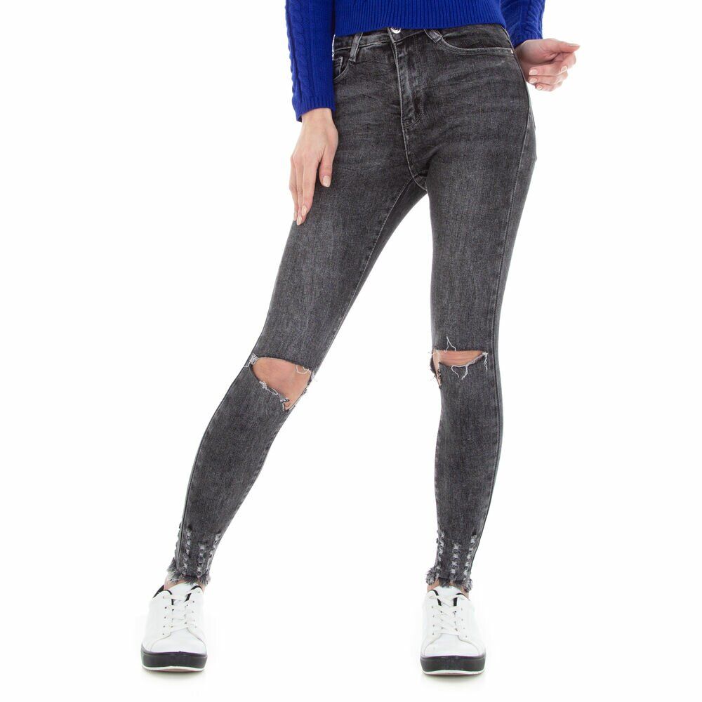 Damen Skinny Jeans  DK.Grey