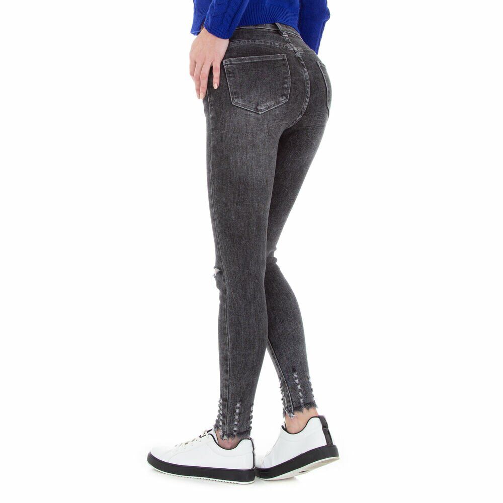 Damen Skinny Jeans  DK.Grey