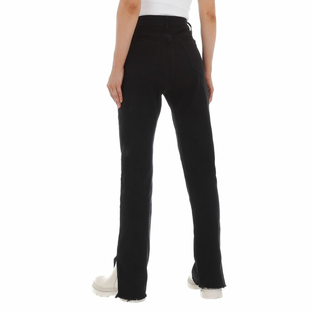 Damen Bootcut Jeans Schwarz  Curvy