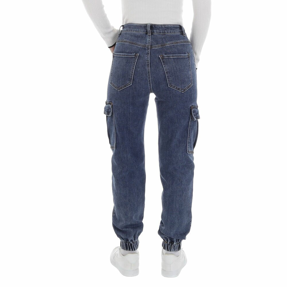 Damen Cargo Jeans Blau