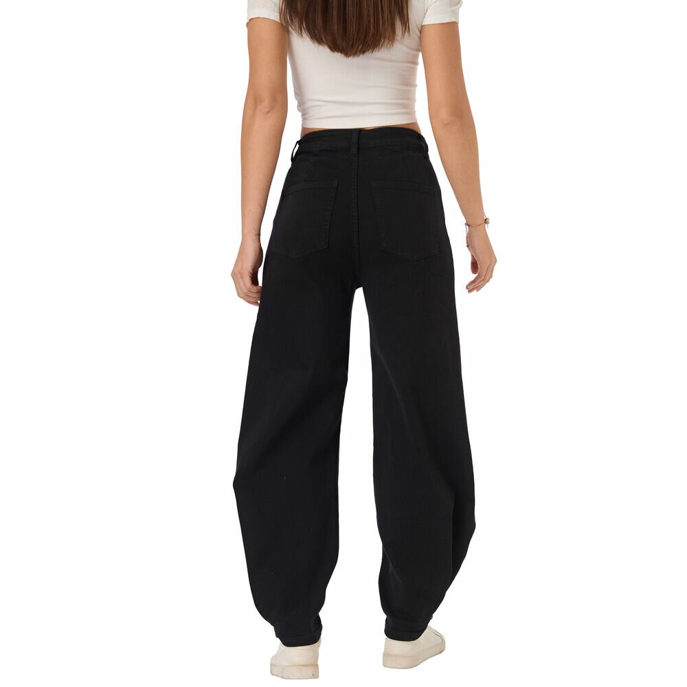 Damen Bootcut Jeans Schwarz