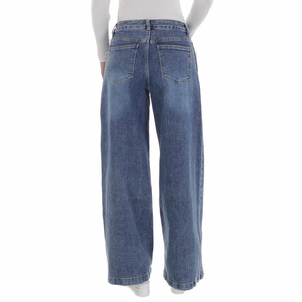Damen Wide Leg Jeans Blau