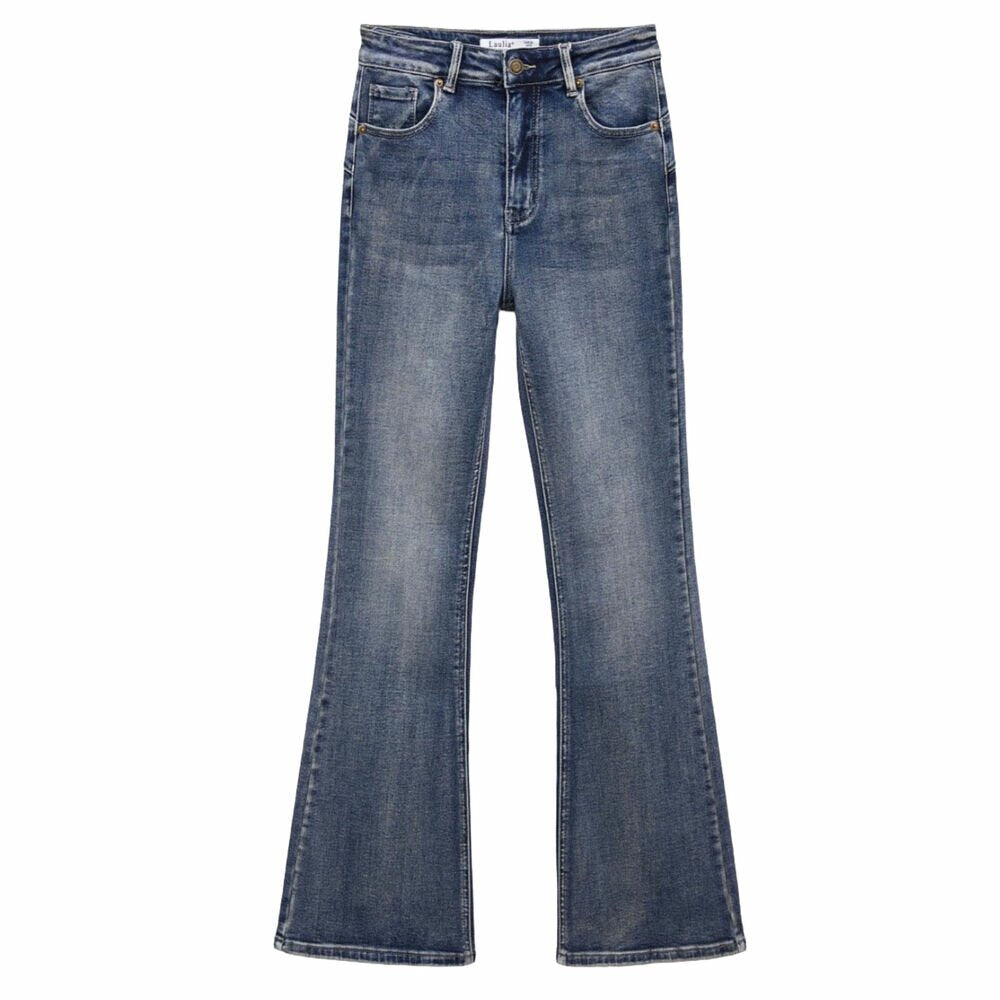 Damen Bootcut Jeans Blau