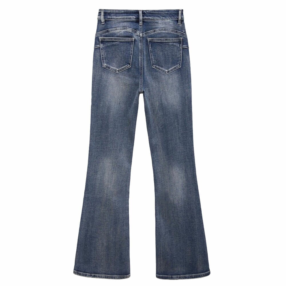 Damen Bootcut Jeans Blau