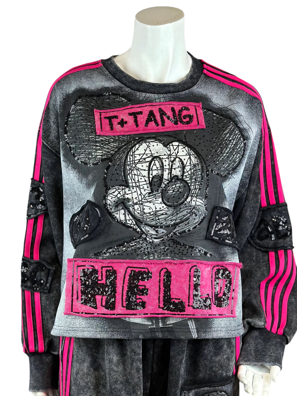 Mickey HELLO Pullover Grau