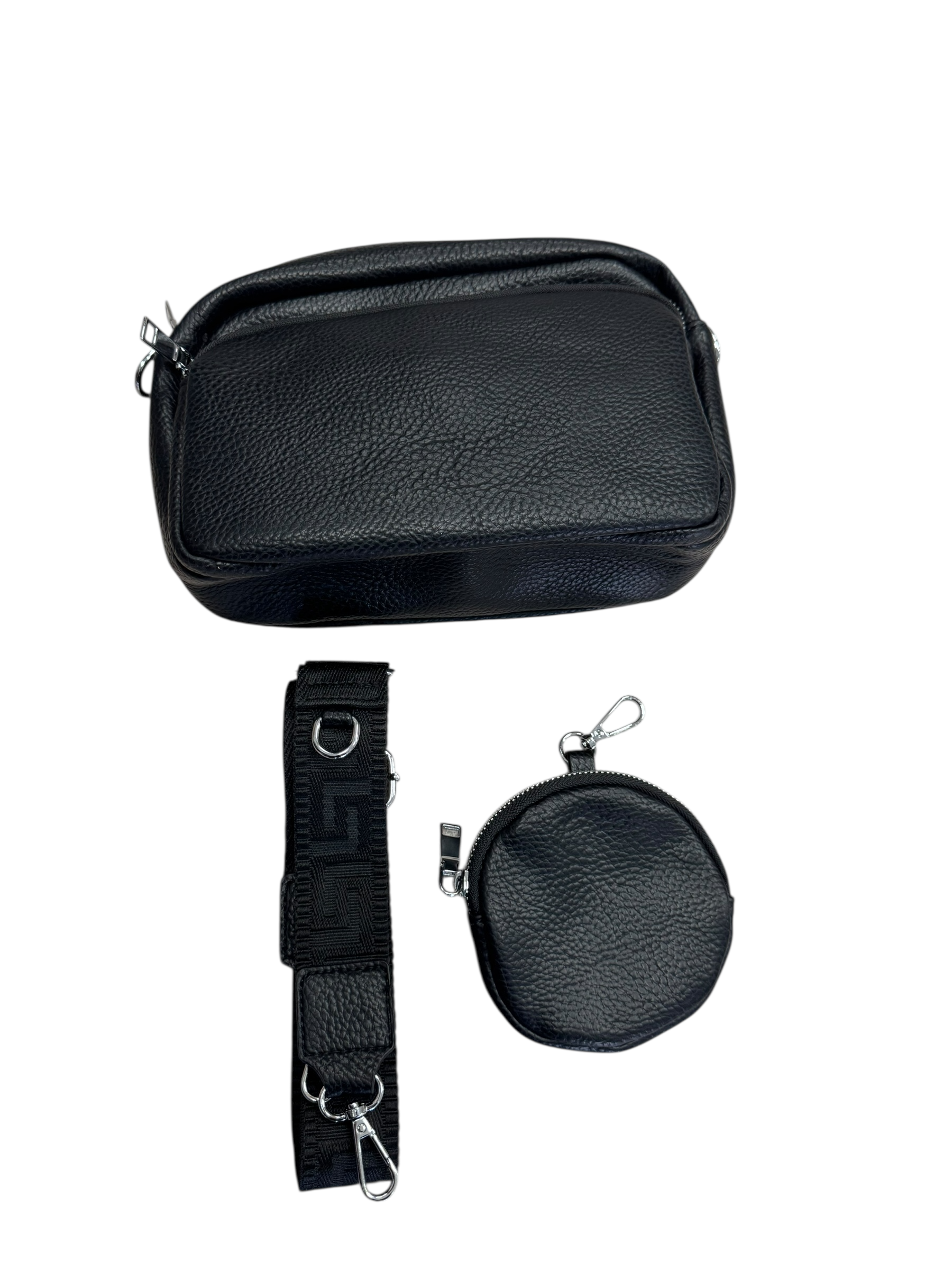 Schultertasche Duo Schwarz