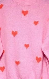 Strick Herz Pullover