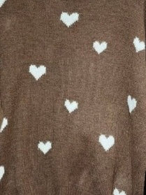 Strick Herz Pullover