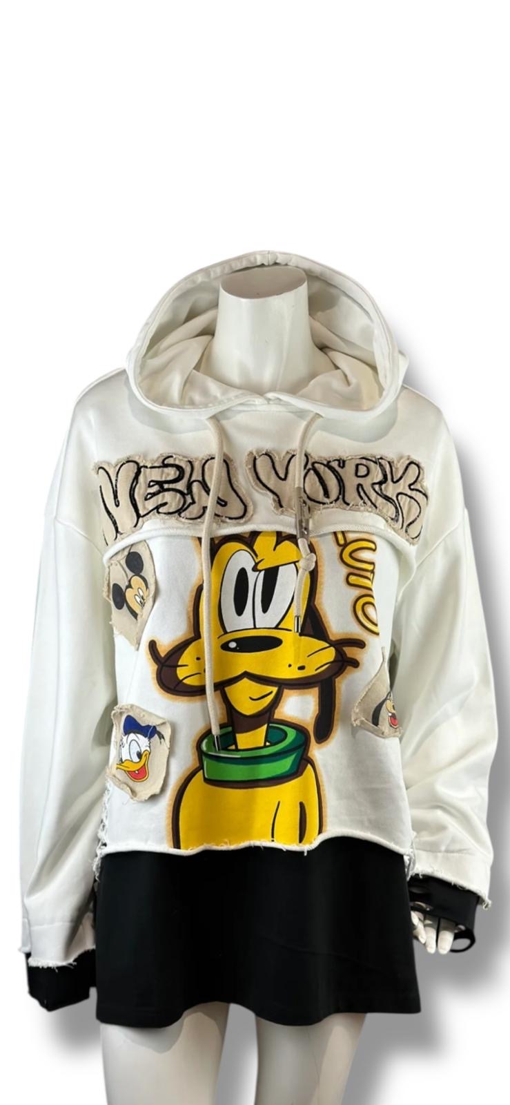 Pluto New York Hoodie in Weiß