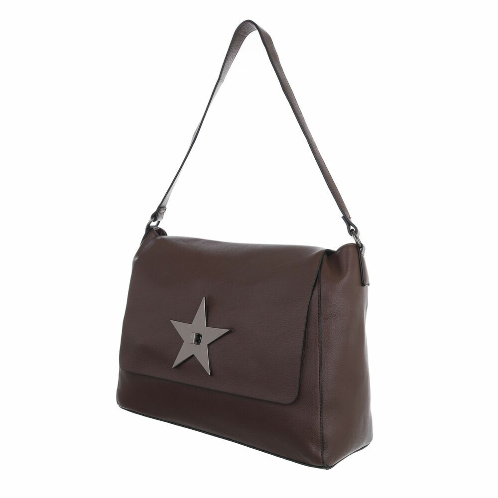 Damen Schultertasche - Stern Braun