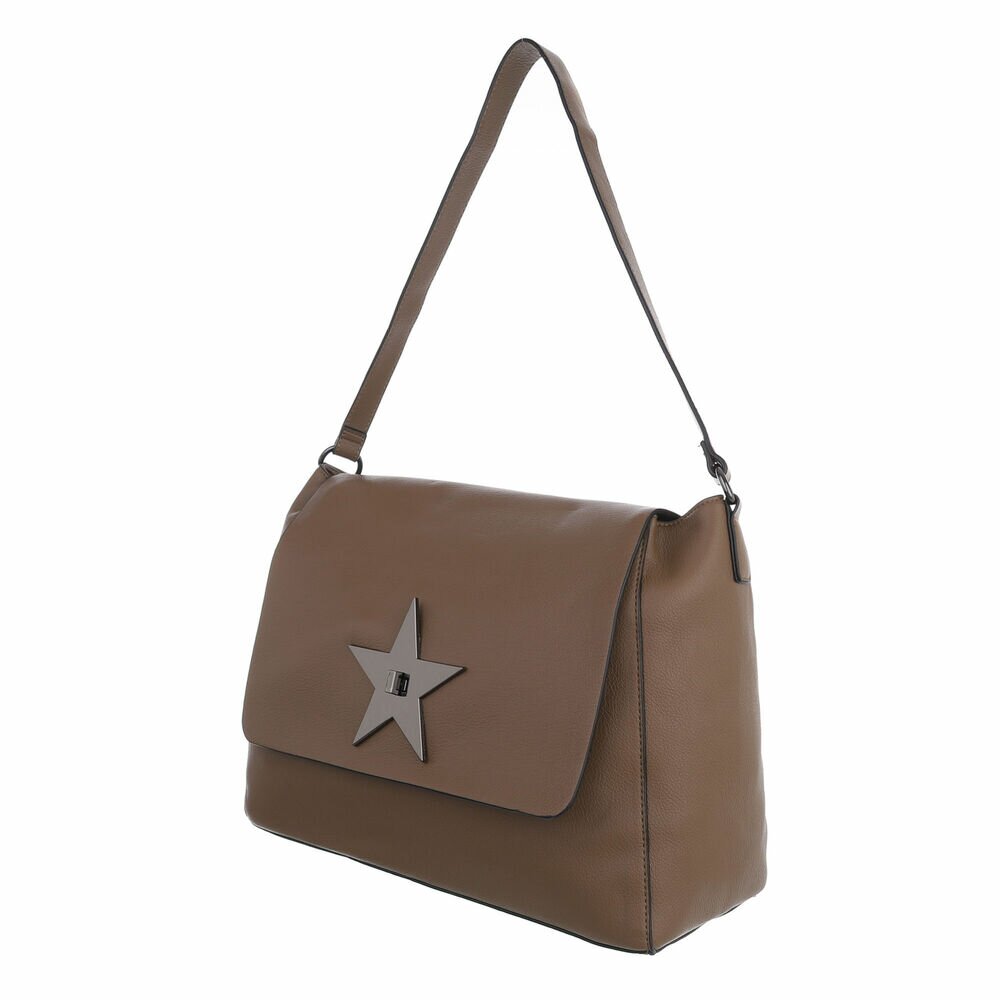 Damen Schultertasche -Stern Taupe