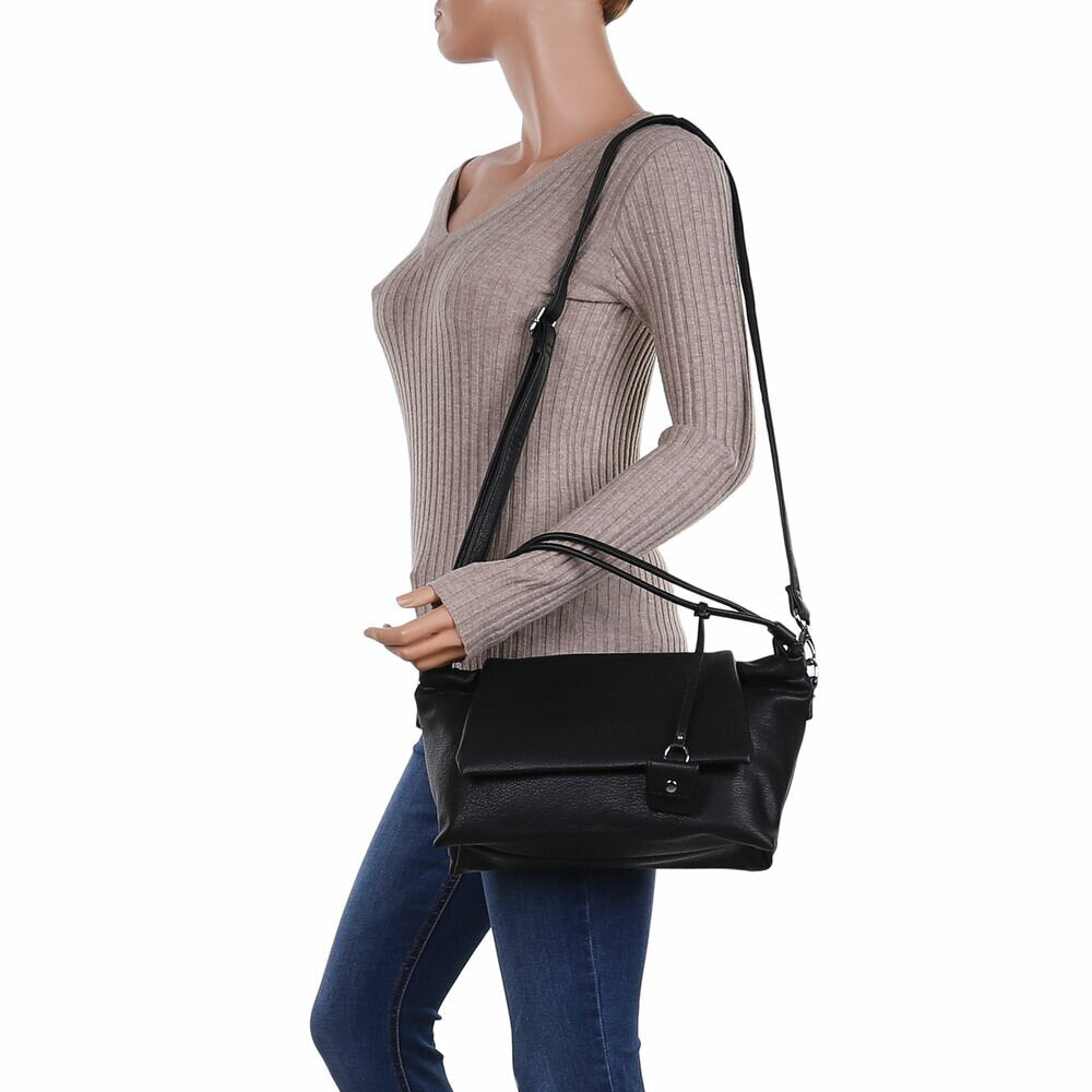 Damen Schultertasche -Chip Schwarz